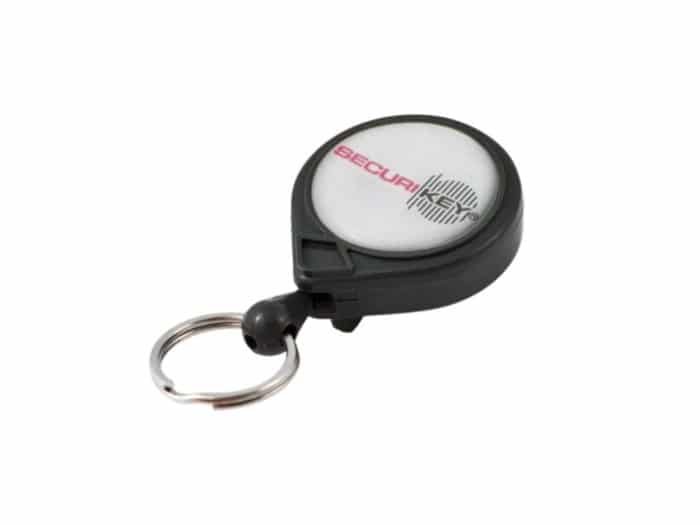 RMBCBLOGOSKY2 Mini Self Retracting Security Keyreel, Black Clip Back - Twin Pack