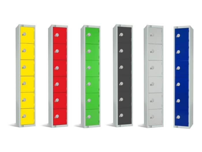 Six Door Compartment Lockers Group Image